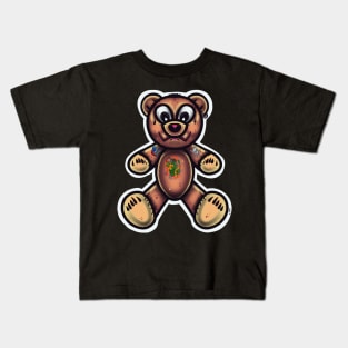 Tattooed teddy bear Kids T-Shirt